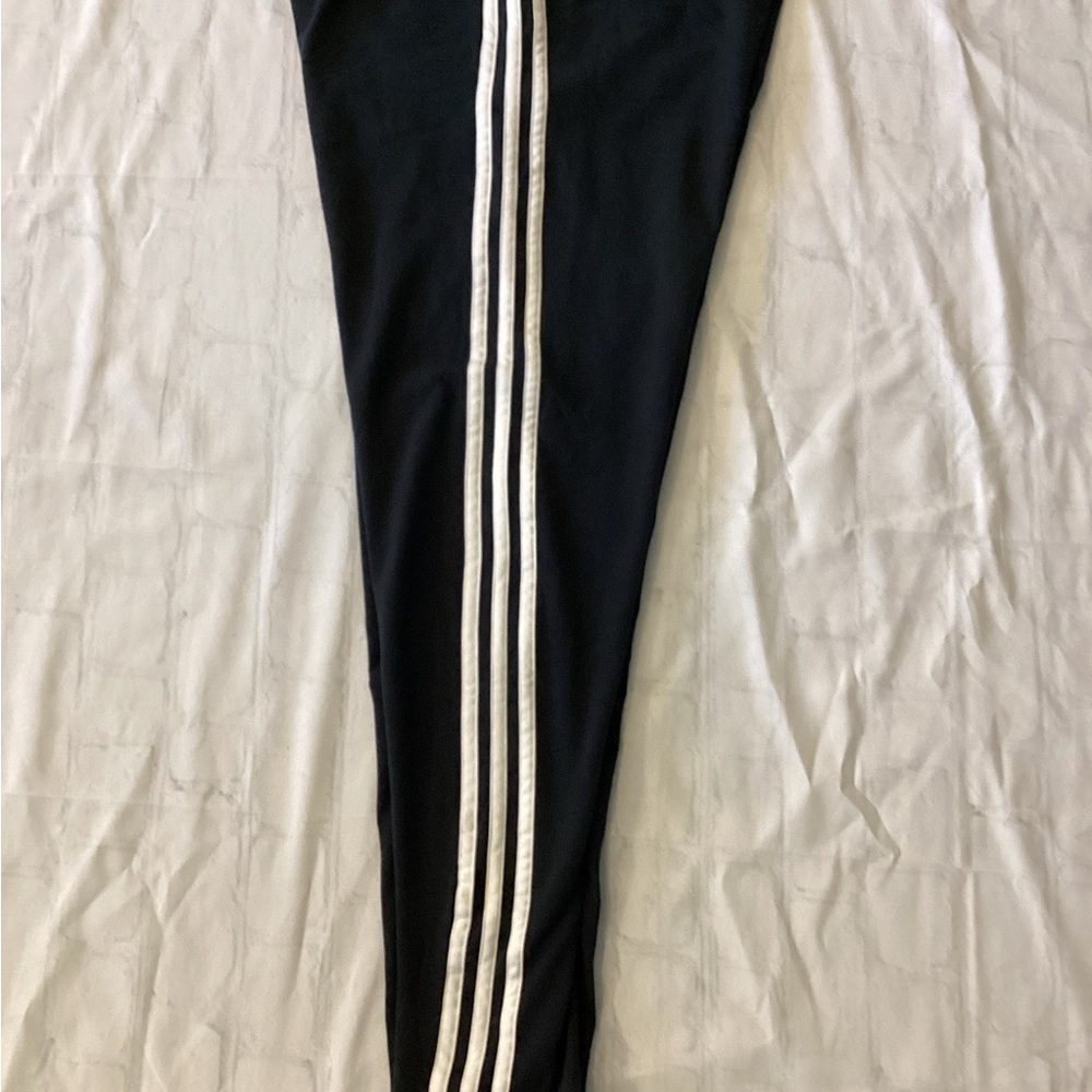 Adidas Women Black Track Leggings Pants - Picture 2 of 5